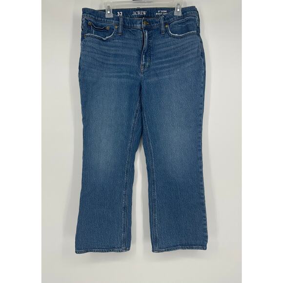 J. Crew 9" demi-boot crop jean in Wedgewood wash - Picture 3 of 10